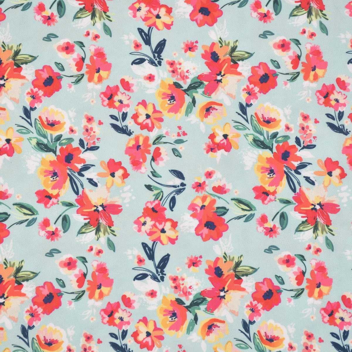 Blue and Pink Floral Fabric