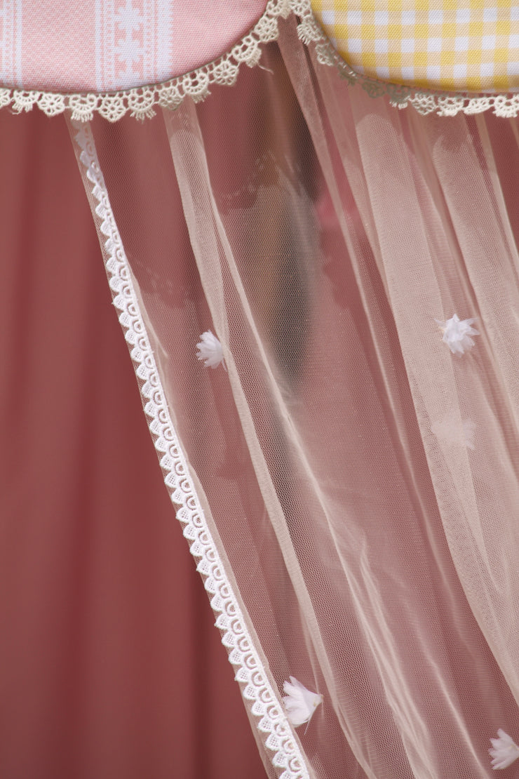 Peach net Curtains