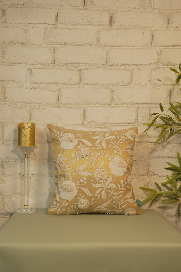 Golden tone Embeoidered Cushion