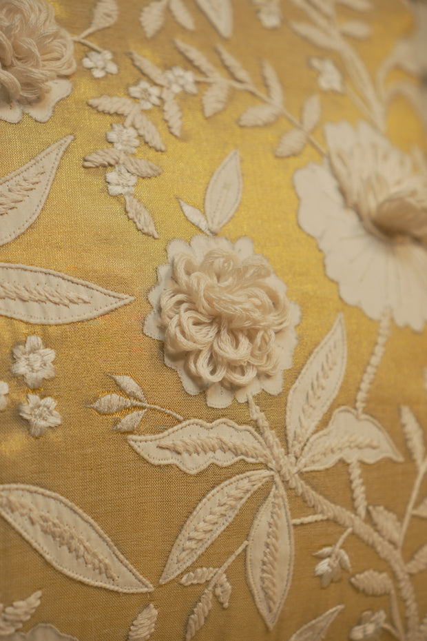 Golden tone Embeoidered Cushion