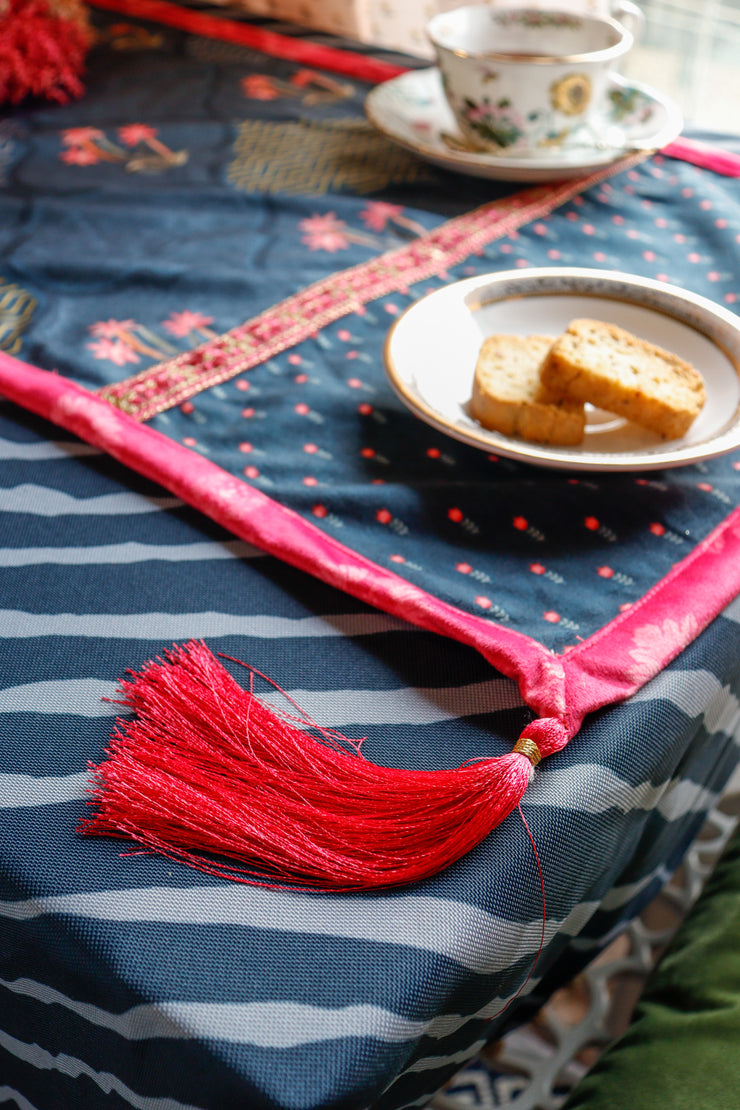 Megh Jaali Patched Table runner