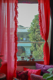 Tone on Tone Coral Curtains