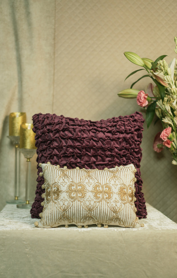 Embroidered small cushion cover