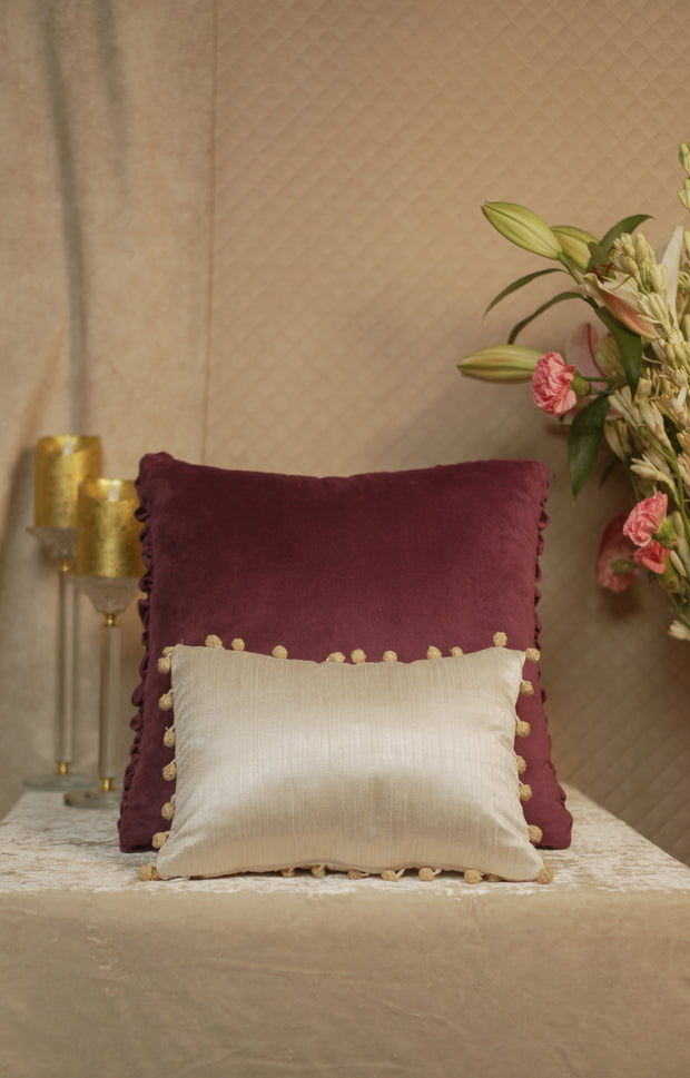 Embroidered small cushion cover