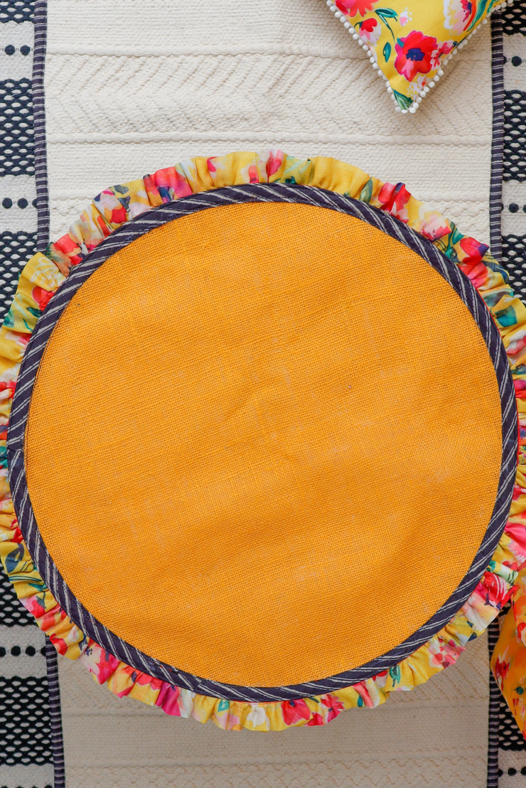 Sunshine jute pleated table mat