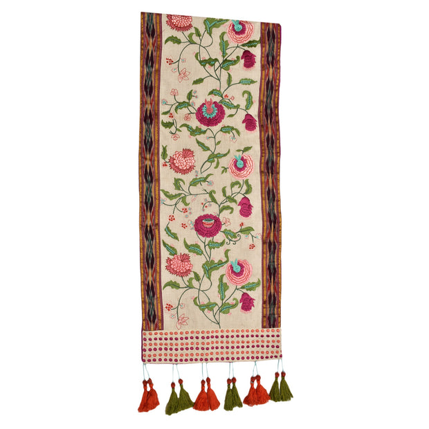 Ikat Floral Table Runner