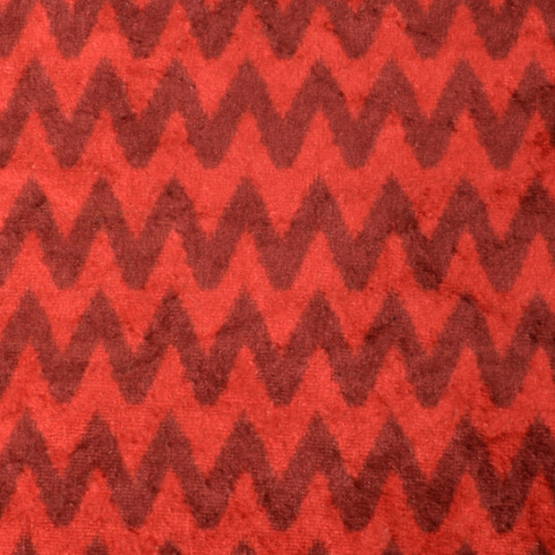 Deep Red Chevron Cushion Cover