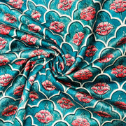 Lotus Boota Trellis Fabric