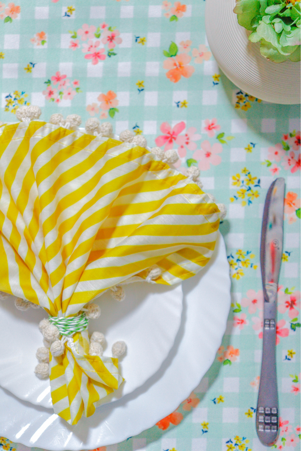 Sunshine stripe table napkin
