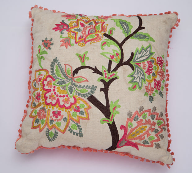 Coral Chintz Cushion Cover