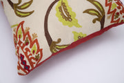 Tangerine Chintz Lumbar Cushion Cover