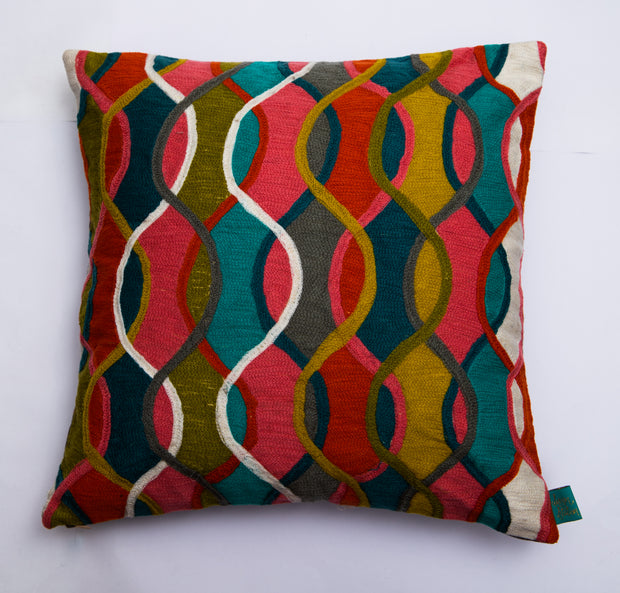 Multi ogee Embroidered Cushion Cover