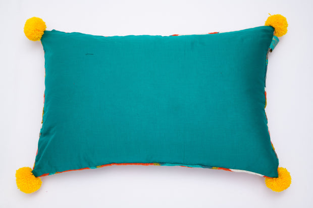 Multi ogee Embroidered Lumbar Cushion Cover