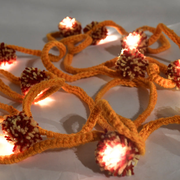 Crochet Pompom Fairy Lights