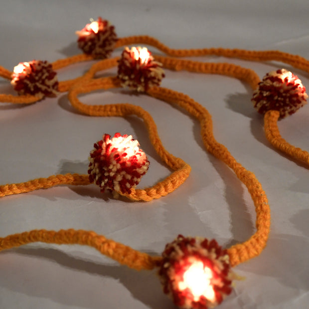 Crochet Pompom Fairy Lights