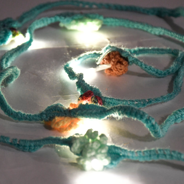 Crochet Flower Fairy Lights