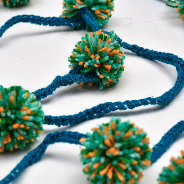 Green pompom Crochet Lights