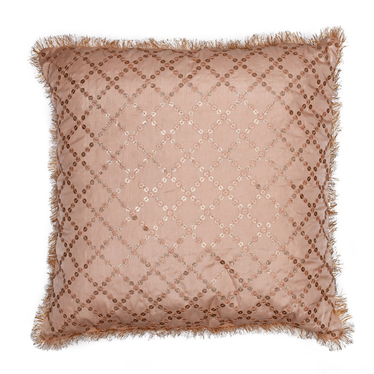 Sequins Cushion Cover Peach