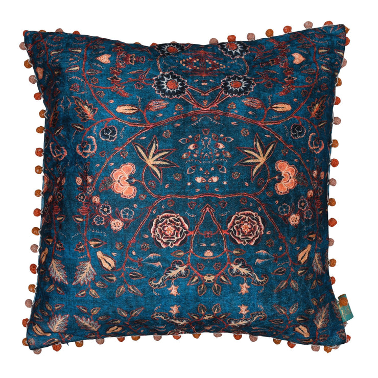 Blue Chintz Cushion Cover