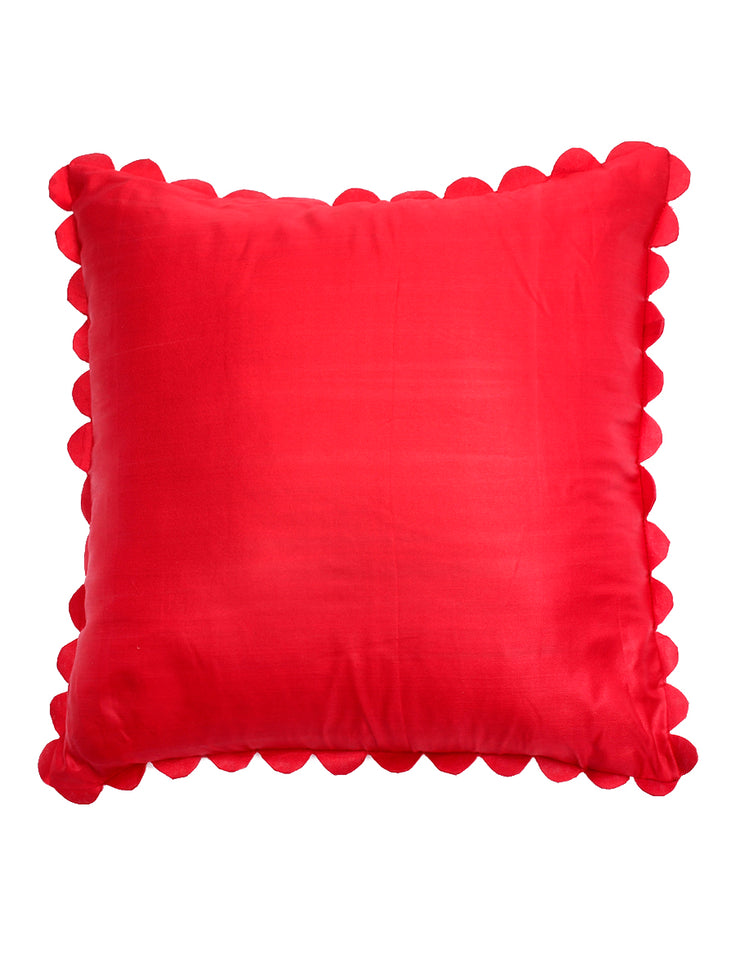 Scallop Red Cushion Cover