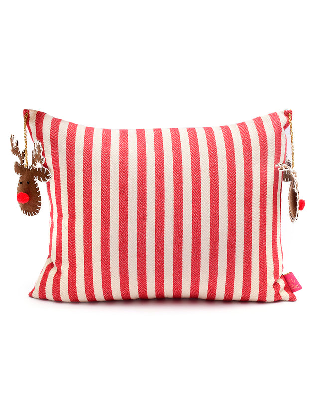 Rudolph Candy Cane Cushion Cover
