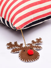 Rudolph Candy Cane Cushion Cover