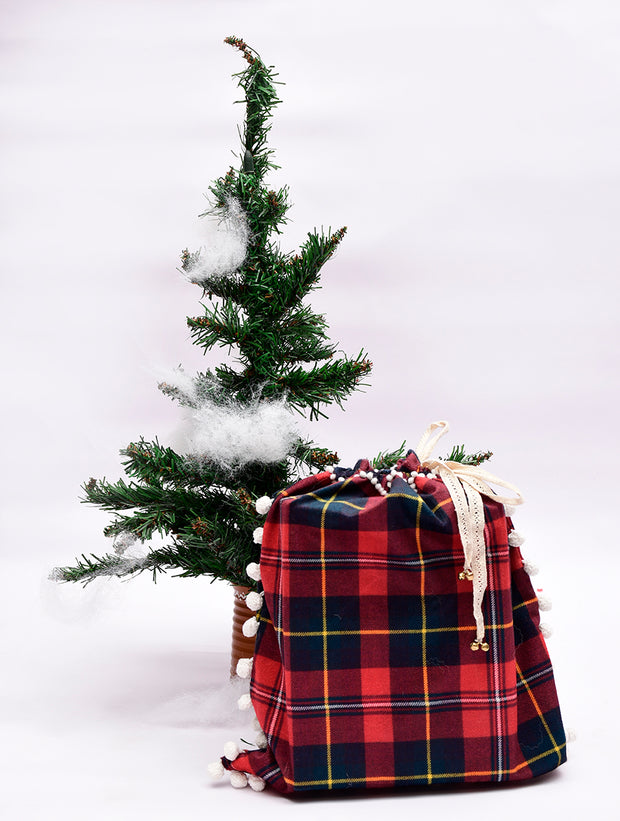 Gingham Tartan Gift cum Storage Bag