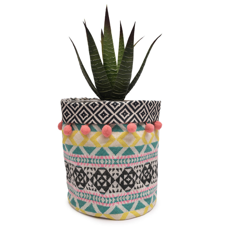 Multi-Tejido Woven Planter cum Storage basket