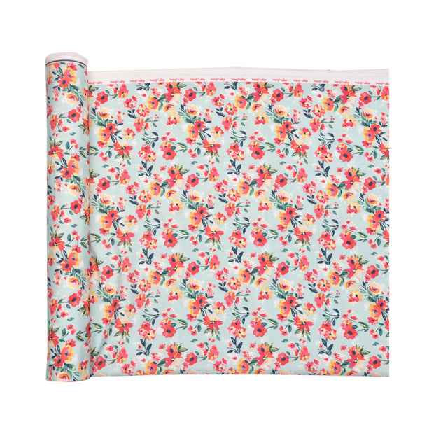 Mint Green Floral Fabric