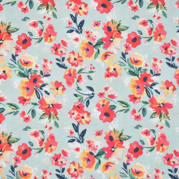 Mint Green Floral Fabric