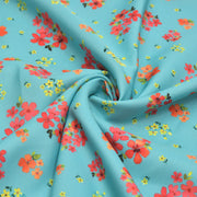 Teal Bouquet Fabric