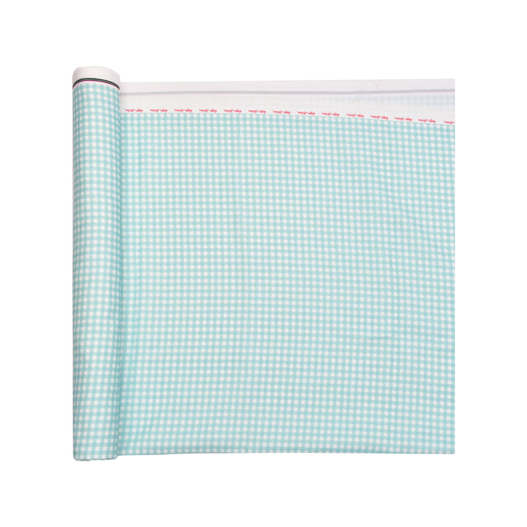 Ice Blue Gingham Fabric