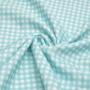 Ice Blue Gingham Fabric