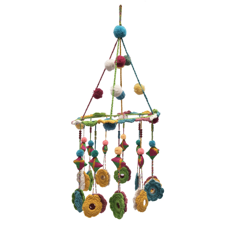 Floral crocheted hanging