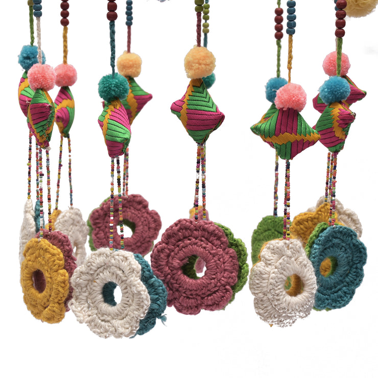 Floral crocheted hanging