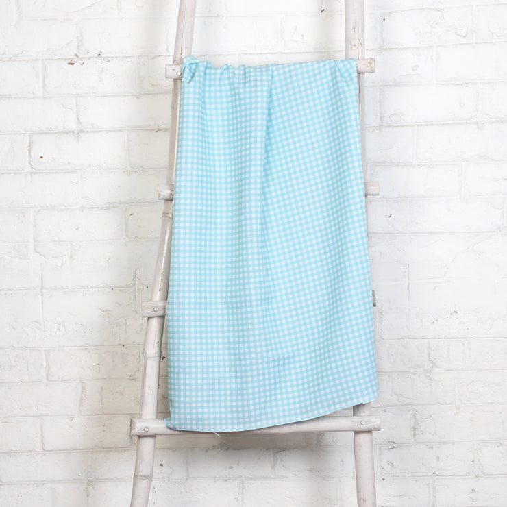 Ice Blue Gingham Fabric