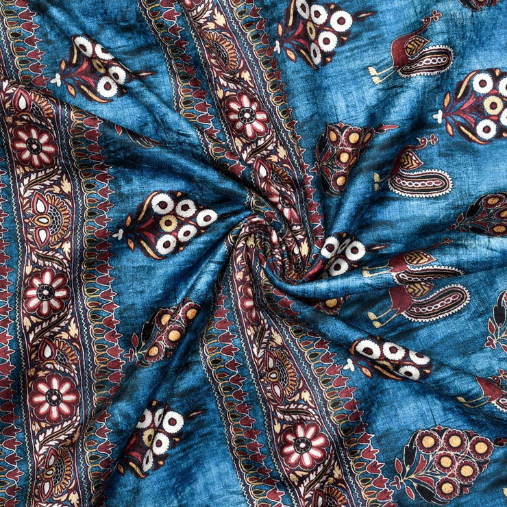 Indigo Boota Print Fabric