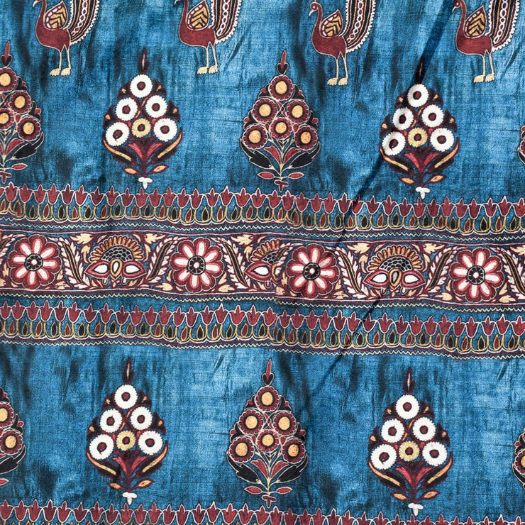 Indigo Boota Print Fabric