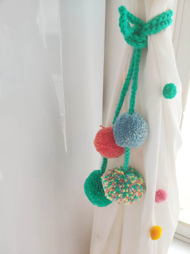 PomPom Curtain Tie Back