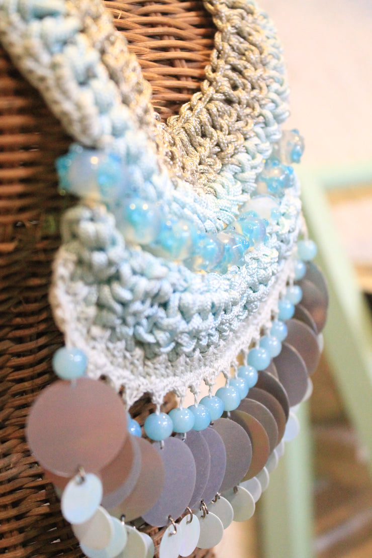 Aqua Beads Handcrafted Neckpiece