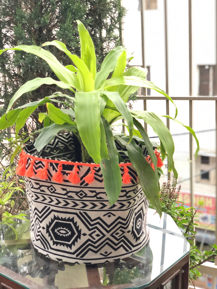 Monochrome Aztec Planter