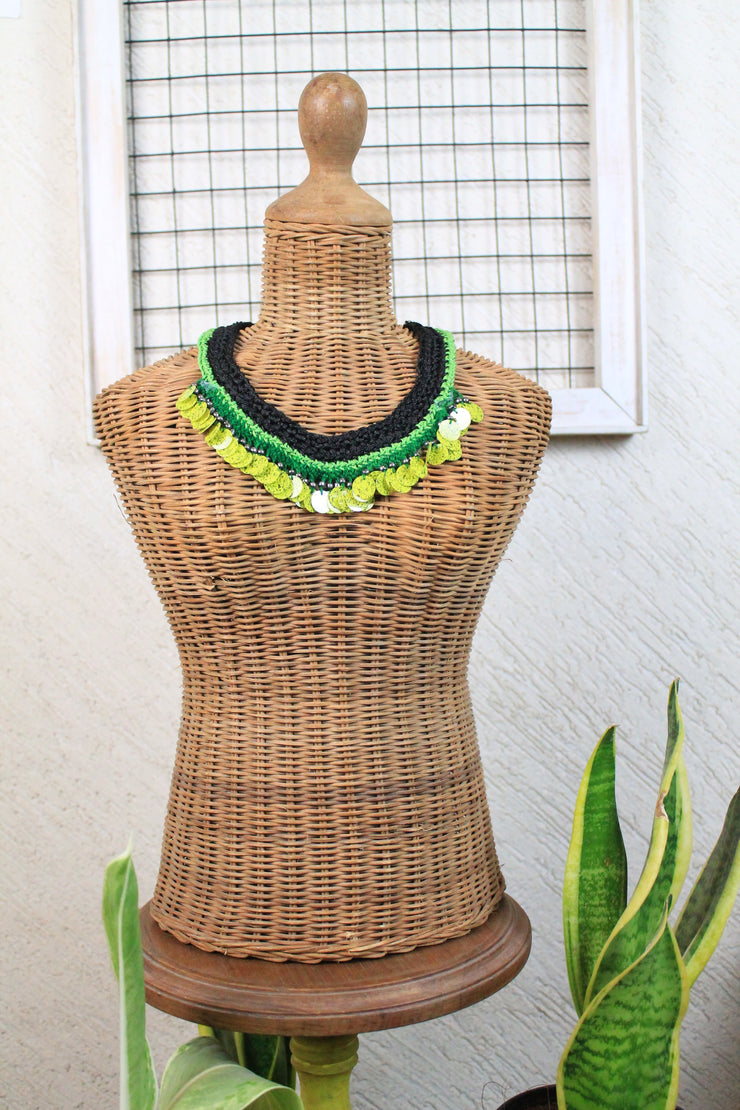 Lime to Emerald Handcrafted Neckpiece