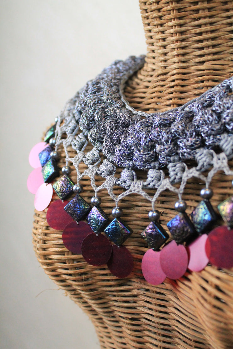 Shades of Voilet Handcrafted Neckpiece