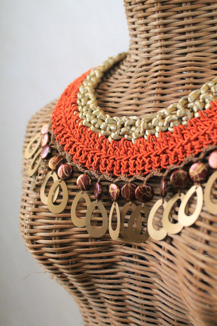 Burnt Orange Handcrafted Neckpiece