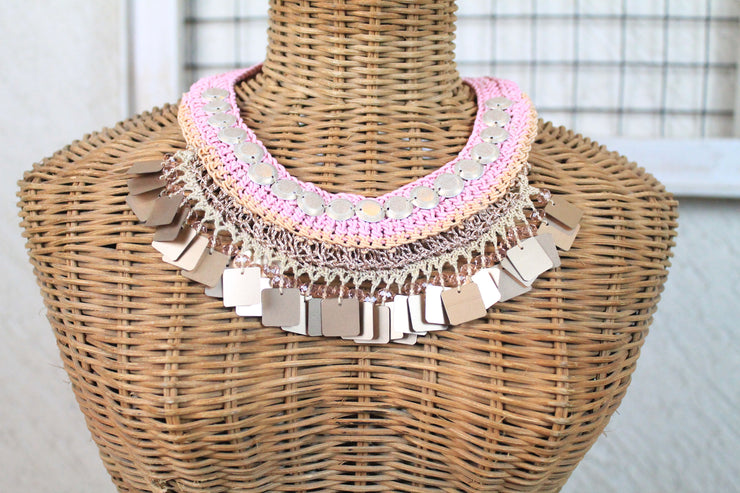 Soft Pink Handcrafted Neckpiece