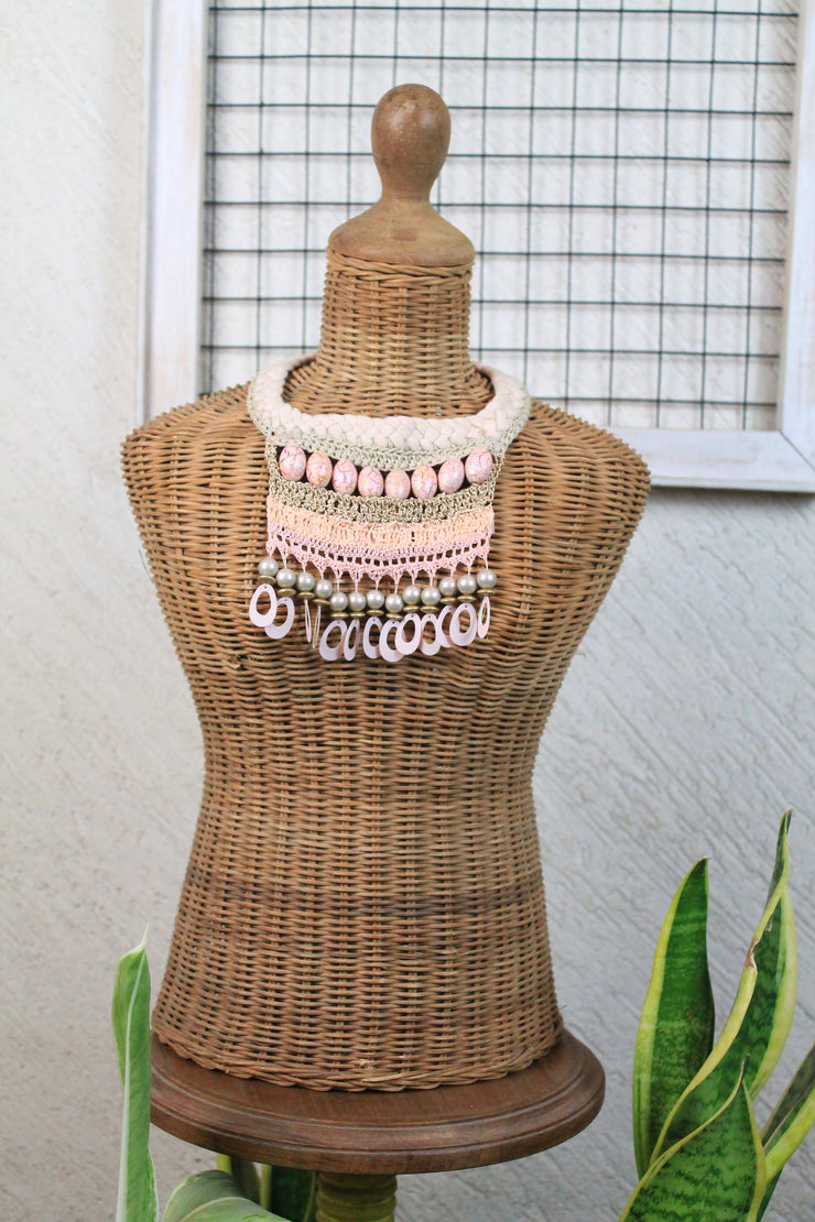 Pastel Pink Handcrafted Neckpiece