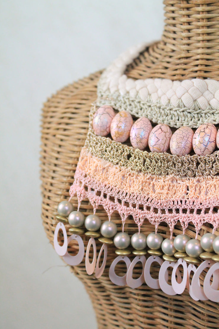 Pastel Pink Handcrafted Neckpiece