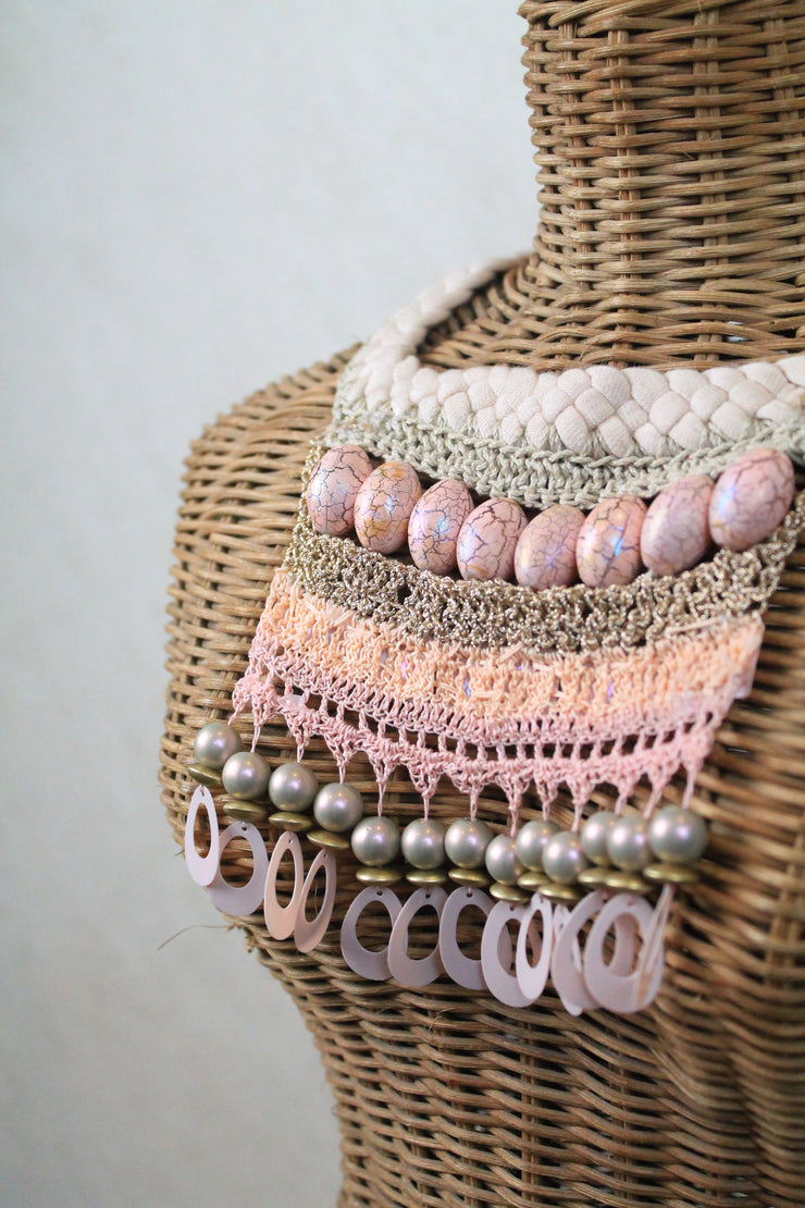 Pastel Pink Handcrafted Neckpiece