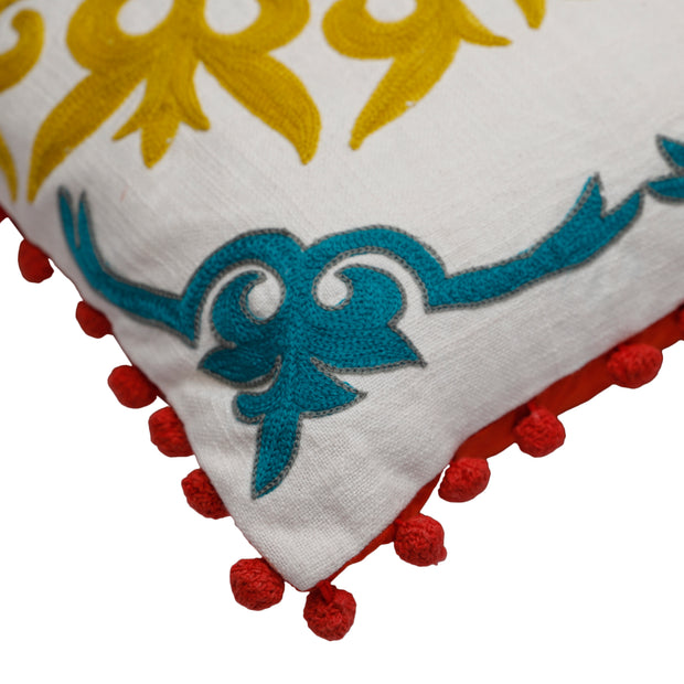 Crewel Embriodered Cushion Cover