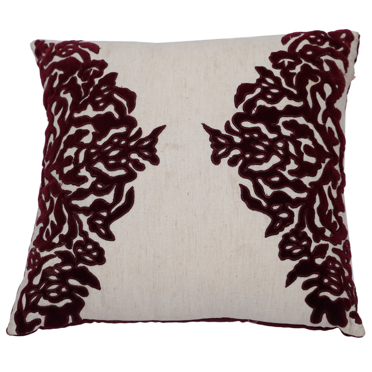 Damask Applique Cushion Cover